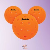 تصویر توپ پیکل‌بال فرانکلین مدل بیرونی X-40 پک سه عددی 