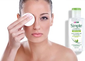 تصویر پاک کننده آرایش چشم حساس مدل 50 میل سیمپل ا Simple Eye Makeup Remover 50ml Simple Eye Makeup Remover 50ml