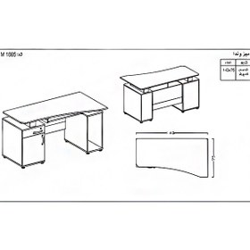 تصویر میز کارمندی وندا EDN1805 