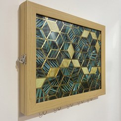 تصویر کاور جعبه فیوز مدل مدرن هندسی سبزو کرم کد 3831 