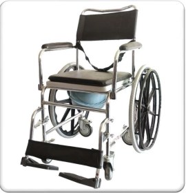 تصویر ویلچر چهار چرخ کوچک 695 مخصوص حمام و توالت bath wheelchair model 695