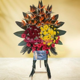 تصویر پایه گل تبریک مسعود 