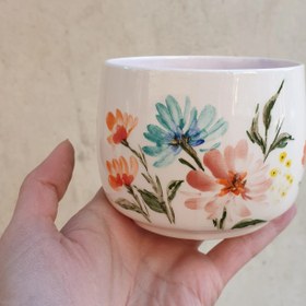 تصویر ماگ طرح گلستون Folwer mug design