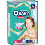 تصویر پوشک کامل کامفلکس( کشی + 3D ) OBABY سایز خیلی بزرگ 10 عددی 