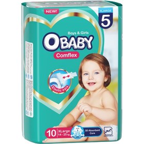 تصویر پوشک کامل کامفلکس( کشی + 3D ) OBABY سایز خیلی بزرگ 10 عددی 