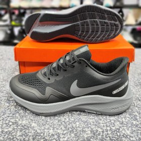 تصویر کفش رانینگ نایک ایر زوم گاید ۷ اکس طوسی مشکی Nike Air Zoom Guide 7x 