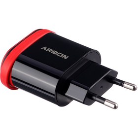 تصویر شارژر سیم وصل میکرو یو اس بی Arson AN-06 + دو پورت USB Arson AN-06 3.4A Wall Charger With Micro USB Cable