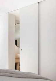 تصویر درب چوبی ریلی ریل پنهان ( مخفی)