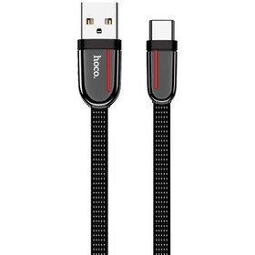 تصویر کابل تبدیل USB به تایپ سی هوکو مدل U74 طول 1.2 متر ا hoco U74 grand usb to type-c charging data cable 1.2m hoco U74 grand usb to type-c charging data cable 1.2m