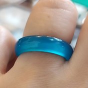 تصویر حلقه سنگ عقیق آبی 