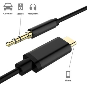 تصویر کابل تایپ سی به AUX شوش SH-A14 shoosh SH-A14 type c to aux cable