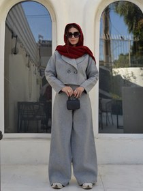 تصویر کت و شلوار فوتر رنگ طوسی کد (7126) gray footer suit