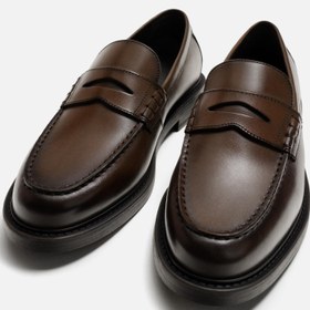 تصویر کفش لوفر چرمی کلاسیک مردانه زارا کد 861301 