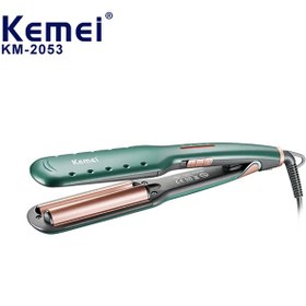 تصویر فرکننده و حالت دهنده موی سر حرفه‌ای مسافرتی کمی Kemei Salon Hair Straightener Curling Iron Km-2053 