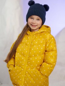 تصویر کاپشن بچگانه زرد خال سفید sinsay 