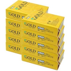 تصویر کاغذ A5 گلد بسته 5000 عددی GOLD A5 Paper Pack of 5000