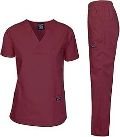 تصویر اسکراب های پزشکی لباس پزشکی Dagacci لباس پزشکی و مردانه. Generic Dagacci Medical Uniform Women and Men Medical Scrubs Top and Pants Scrub Set 8 pockets Maid Nurse Doctor