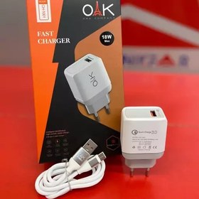 تصویر آداپتور شارژر 18 وات OAK CH-1001 