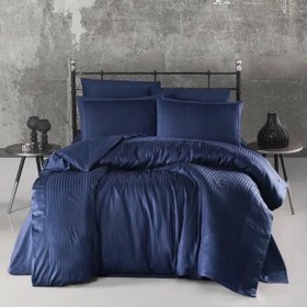 تصویر سرویس روتختی هتلی سرمه ای 