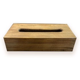 تصویر جا دستمال کاغذی چوبی 