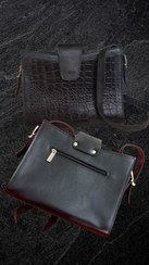 تصویر کیف چرم طبیعی زبانه دار 