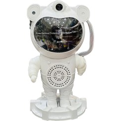 تصویر چراغ رومیزی مدل فضانورد کهکشانی (سایز بزرگ) Astronaut Spaceman Bluetooth Speaker Night Light Projector