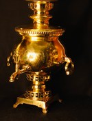 تصویر سماور ذغالی روسی برنجی 