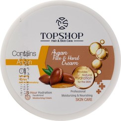 تصویر کرم کاسه ای مرطوب کننده حاوی روغن آرگان 200میل تاپ شاپ Top Shop Argan Oil Moisturizing Cream 200ml