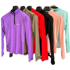 تصویر تیشرت نیم زیپ فینگردار زیربغل تنفسی کد 210 