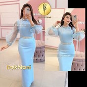 تصویر آموزش رسم الگو پیراهن مجلسی با دامن ماهی 