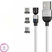 تصویر کابل شارژ USB-A به Type-CوLightningوMicro USB طول 100 سانتی متر باوین Bavin مدل CB-223 توان 15 وات 