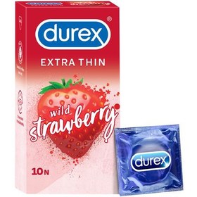 تصویر کاندوم دورکس اکسترا تین توت فرنگی ا Durex extra thin wild strawberry Durex extra thin wild strawberry