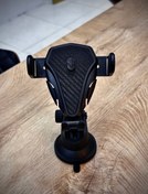 تصویر هولدر موبایل طرح فیبر کربن با پایه مکنده قوی 360 درجه 
