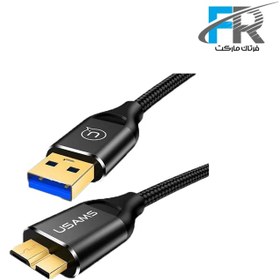 تصویر کابل تبدیل USB3.0 به Micro B یوسامز مدل US-SJ272 U19 طول 1 متر USAMS US-SJ272 U19 USB To Micro B Cable 1m