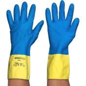تصویر دستکش دولایه Rubberex مدل Heveaprene (نئوپرن روی لاتکس) ضد مواد شیمیایی و روغن 