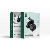 تصویر سر شارژر خانگی مینی 20 وات گرین Green mini PD 20w UK plug home charger 