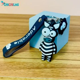 تصویر جاکلیدی سیلیکونی گورخر ا Keychain Cute zebra Silicone Cartoon Animal Keyring Keychain Cute zebra Silicone Cartoon Animal Keyring