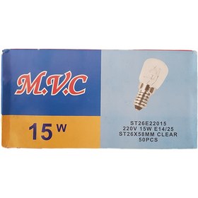تصویر لامپ یخچال ام وی سی 15 وات با پایه E14 مدل MVC/15W 