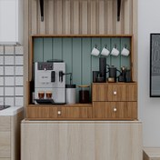 تصویر آینه کنسول اعیان مدل FH838 با طرح رومیزی ملامینه 