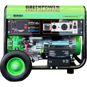 تصویر ژنراتور برق گازسوز مدل cc9000-NG/LPG با توان 7500 وات GREEN POWER