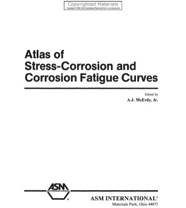خرید و قیمت دانلود کتاب Atlas of Stress-Corrosion and Corrosion Fatigue ...