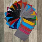 تصویر پوشه دکمه دار پارچه ای A5 با چاپ اختصاصی 