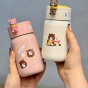 تصویر قمقمه استیل نوزاد طرح خرسی گنجایش 300 میلی لیتر مدل LIVeLy BeAR LIVeLy BeAR steel baby thermos 300ml