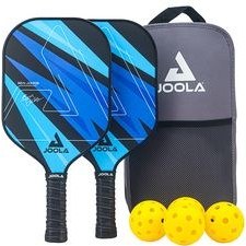 تصویر راکت تنیس آبی من Johns Blue Lightning Pickleball 2 Racket + 4 Ball مجموعه مورد Joola 