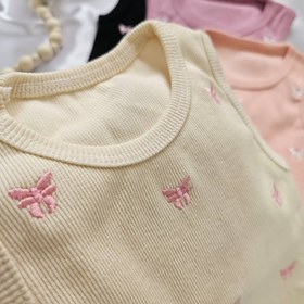 تصویر کراپ تاپ دخترانه پاپیون مدل 1453 سایز ۱ تا ۸ سال 