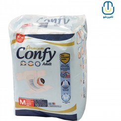 تصویر پوشک بزرگسال كانفی سایز مديوم بسته 10 عددی Kanfi adult diapers medium size pack of 10