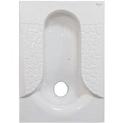 تصویر کاسه توالت ایرانی(زمینی) مدل تیتان طبی مرمری بزرگ برند چینی بهداشتی گاتریا(چینی‌نام) 