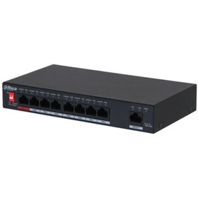 تصویر سوئیچ شبکه 9 پورت داهوا Dahua DH-PFS3009-8ET-96 PoE Dahua PFS3009-8ET-96 9-Port Unmanaged Desktop Switch with 8 Port PoE