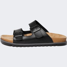 تصویر Erkek Yüksek Taban Çift Bantlı Suni Deri Terlik C3048AX24HS 