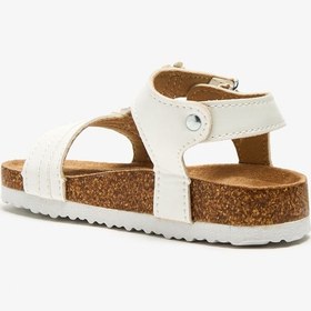 تصویر صندل با جزئیات آپلیک و بسته شدن با چسب و حلقه برند flora bella by shoexpress Applique Detail Sandals with Hook and Loop Closure